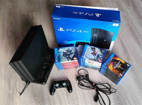 Konsola PS4 PRO 1TB pad 29 gier podstawka chłodząca Zestaw