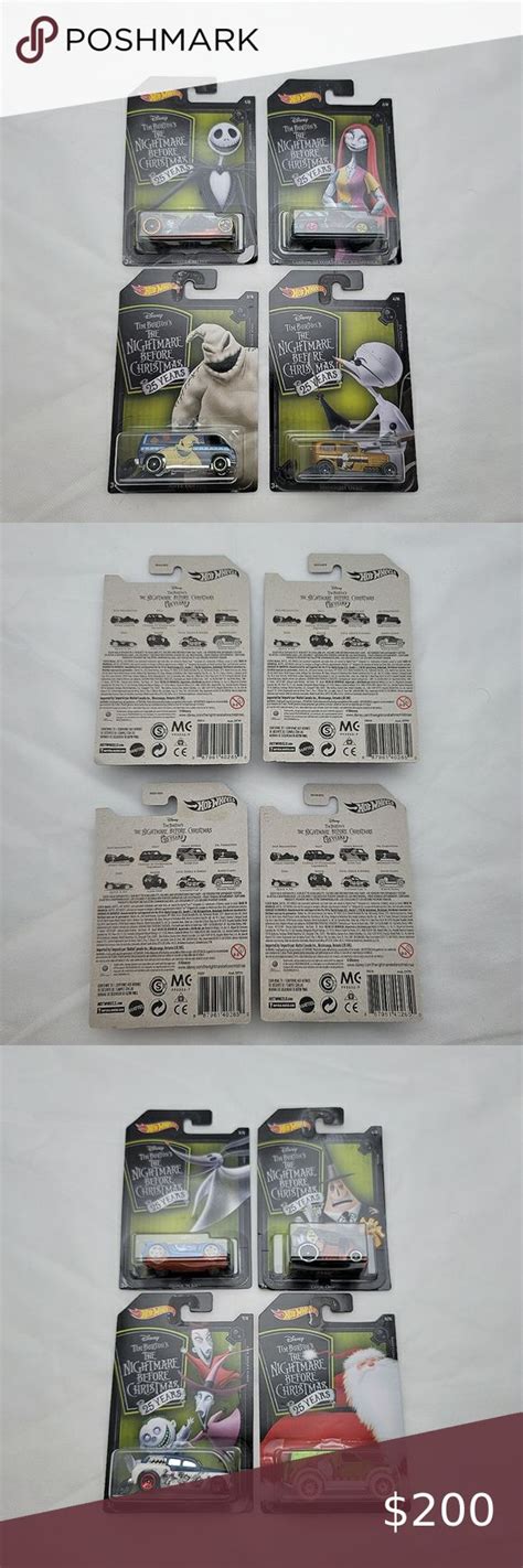 Hot Wheels Disney Tim Burton S The Nightmare Before Christmas 25 Years Set Collectible Cars