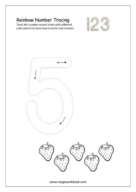 Free Printable Rainbow Number Writing (1-10) Worksheets - Number ...