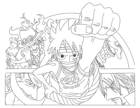 Anime Embroidery Pattern One Piece Pirates Lineart - A.G.E Store