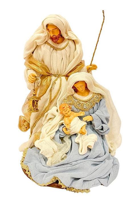 Sagrada Familia Em Tecido Nude C Azul Cm Raffaello Presentes E Decora Es A Melhor Loja