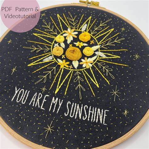 STICKVORLAGE Sonne Boho Sonne Boho You Are My Sunshine Anleitung