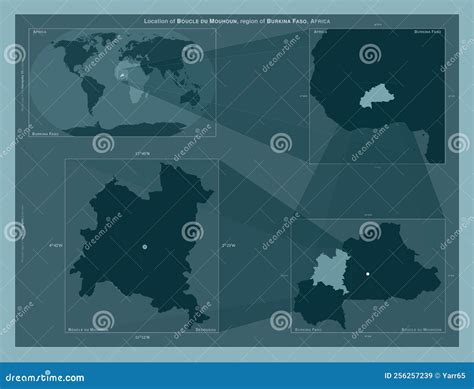 Boucle Du Mouhoun Burkina Faso Described Location Diagram Stock