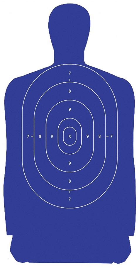 Le Targets B 27 Silhouette Target Blue Pk25 38ne94b 27cb Blue 25