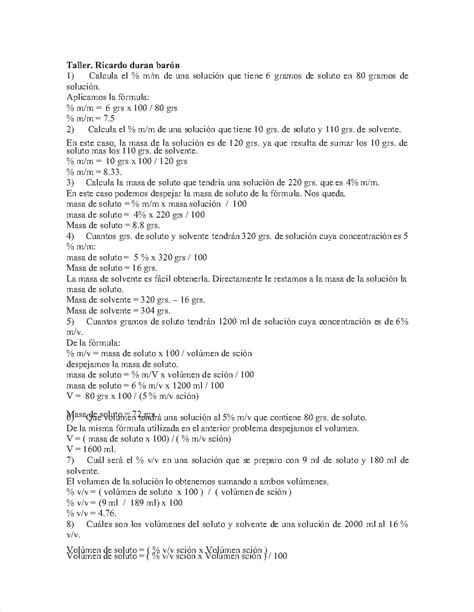 Ejercicios Resueltos De Soluciones 2