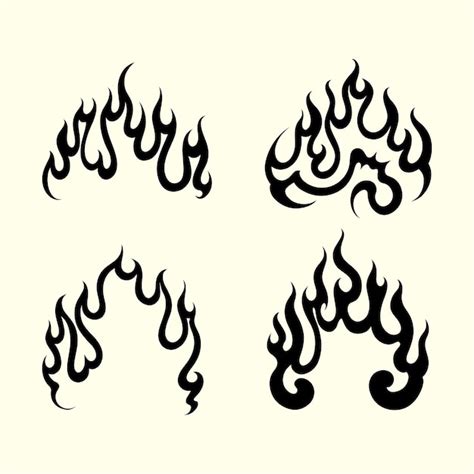 Premium Vector Fire Flames Set Vector Icons