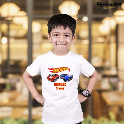 Kit Camisetas Família Aniversário Hot Wheels Brinquedo Elo
