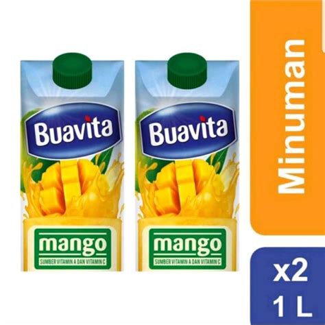 Jual Buavita Mango Juice Minuman Jus Buah Mangga Asli 1000 Ml Twin Pack