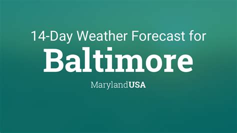 Baltimore, Maryland, USA 14 day weather forecast