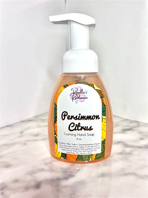 Persimmon Citrus Foaming Hand Soap Rosellas Radiance