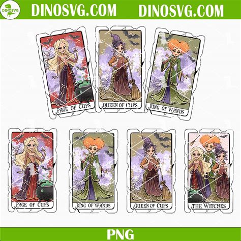 Hocus Pocus Tarot Cards Png Bundle The Witches Sanderson Sisters Tarot