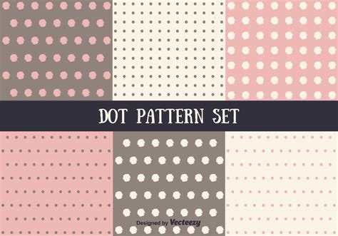 Pink and Brown Vector Dot Pattern Set 103379 Vector Art at Vecteezy