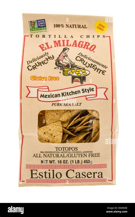 Winneconne Wi 29 October 2016 Bag Of El Milagro Tortilla Chips On
