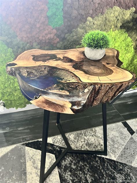 Стол из спила и эпоксидной смолы в интернет-магазине Ярмарка Мастеров ...