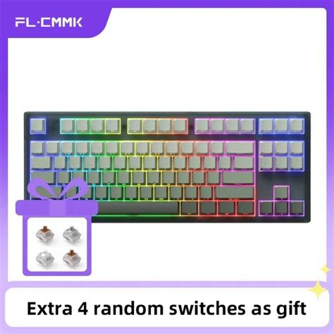 Pinghunai Flesports Mk Gaming Mechanical Keyboard Key Side Engraved Keycaps Hot Swappable
