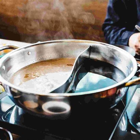 Induction Cooker Pot Hot With Divider Cooking Utensils Stainless Steel Cookware Shopee Philippines