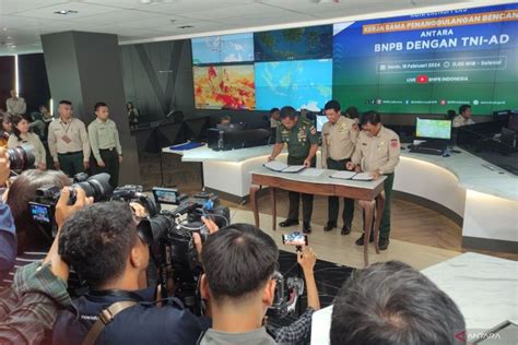 Bnpb Dan Tni Ad Jalin Kerja Sama Optimalisasi Penanggulangan Bencana