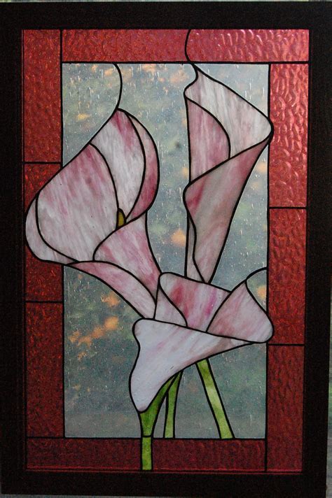 Stevie S Favorite Flowers Are Calla Lilies This Was My First Self Drawn Pattern Stained