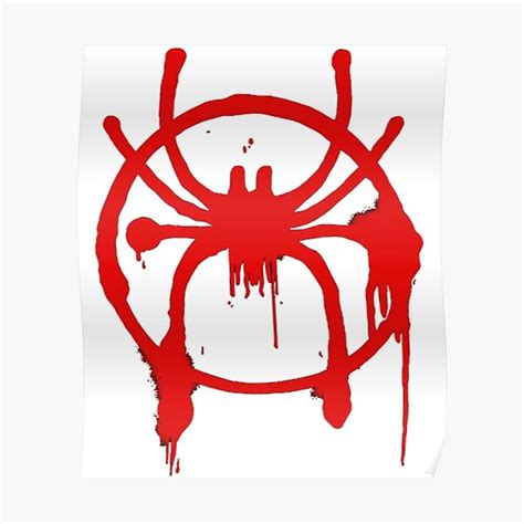 Miles Morales Into The Spider Verse Logo Poster For Sale By Smallmeans Redbubble