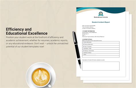 Student Incident Report Template In Word Download