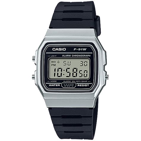 F91WM-7A | Silver and Black Digital Watch | CASIO