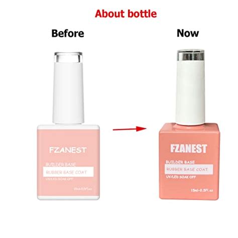 FZANEST Rubber Base Gel For Nails Builder Base Clear Sheer Color Gel