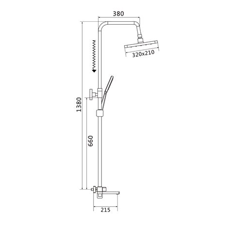 Душевая стойка со смесителем Shevanik S9936G купить в Москве - интернет ...