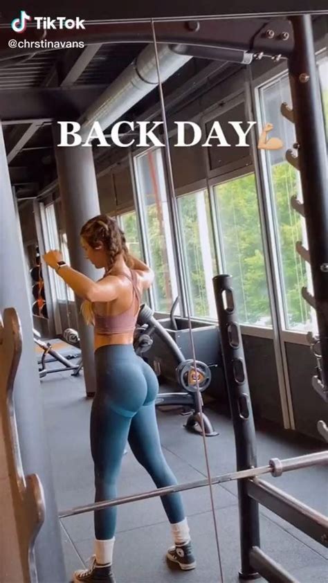 christina on TikTok [Video] | Fitness workout for women, Back day workout, Small waist workout ...