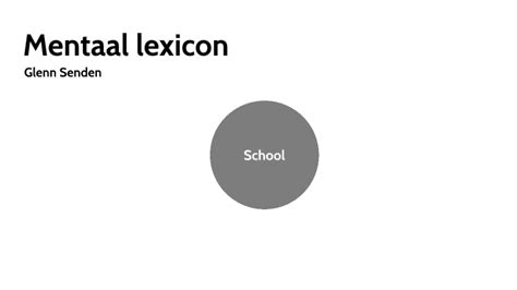 Mentaal Lexicon By Glenn Senden On Prezi