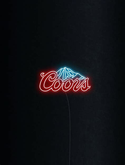 Rustic Coors Beer Logo Neon Sign For Breweries And Bars