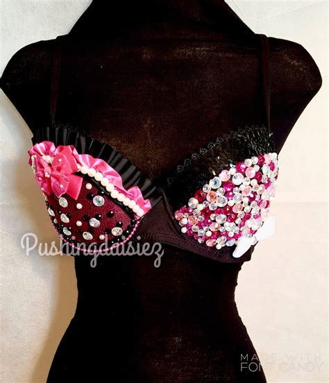 Hot Pink Hot Minnie Rave Bra Etsy