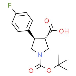 Trans 1 Boc 4 4 Fluoro Phenyl Pyrrolidine 3 Carboxylic Acid CAS