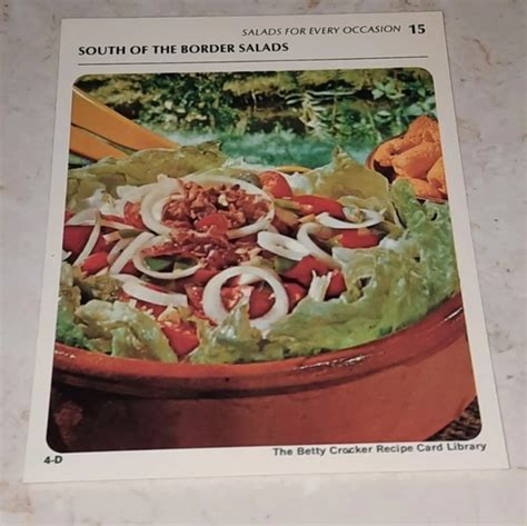 Other The Betty Crocker Recipe Card Library Replacement Cards Salads 1971 Poshmark