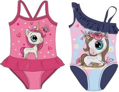 Badpak Meisjes Unicorn Bikini Zwempak Meisjes Eenhorn Kleding Valt Klein Bol