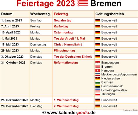 Kalender 2022 Bremen Ferien Feiertage Excel Vorlagen Images