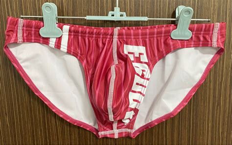 EGDE VERTICAL Super Low Rise Bikini Swimming Trunk Red Men S Fashion