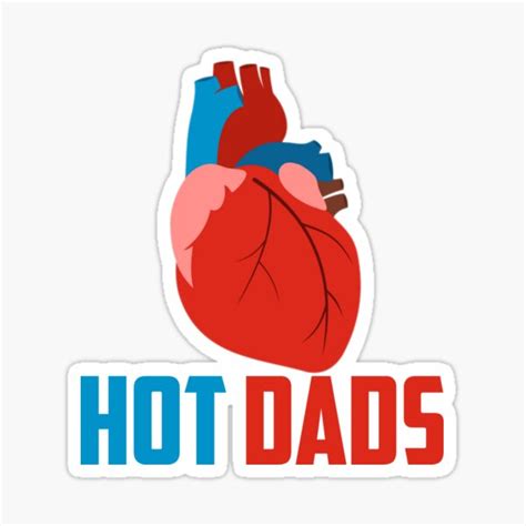 I Love Hot Dads Heart Dilf Lover Sticker For Sale By Kawai Girl Redbubble