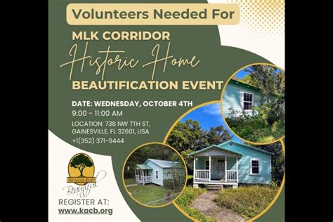 Keep Alachua County Beautiful Seeks Volunteers For Mlk Corridor Home Beautification