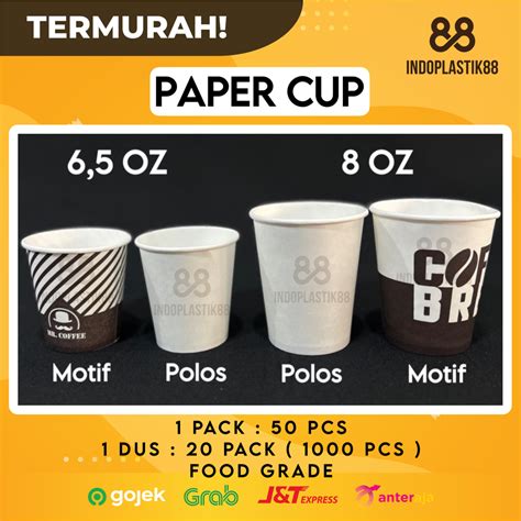 Jual Papercup Oz Oz Hot Cup Gelas Kopi Gelas Kertas Pcs Shopee Indonesia