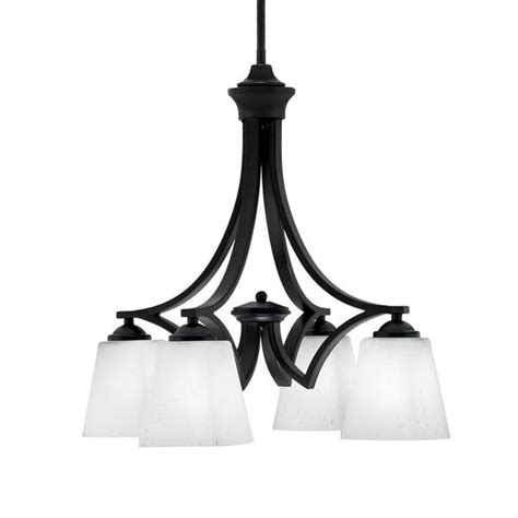 Clevelend 4 Light Matte Black Chandelier Round Chandelier With 45