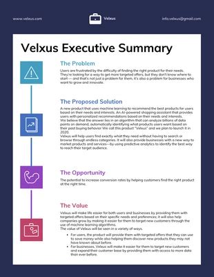 Executive Summary Example Template