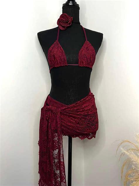 Churchf Three Point Solid Colored Strap Bikini Set Sexy Split Swimsuit Woman New