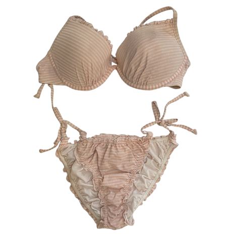 H M Baby Pink Bikini Women S Fashion Swimwear Bikinis Swimsuits On