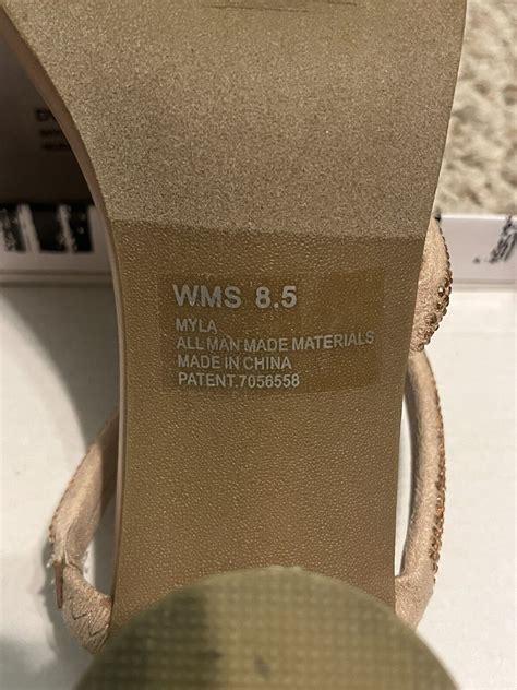 Dolce Vita Myla Nude Sparkle Shoes Heels Sandals Tan Gem