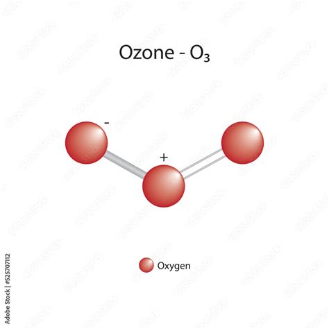 Molecular formula and chemical structure of ozone Stock Vector | Adobe ...