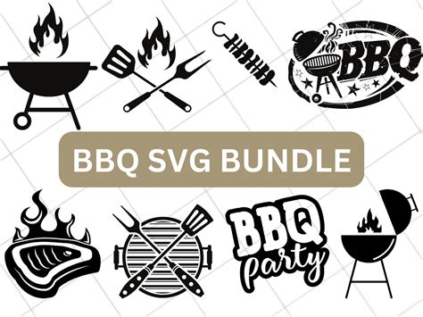 Bbq Svg Grilling Svg Barbeque Svg Bundle Kitchen Svg Dads Bar And