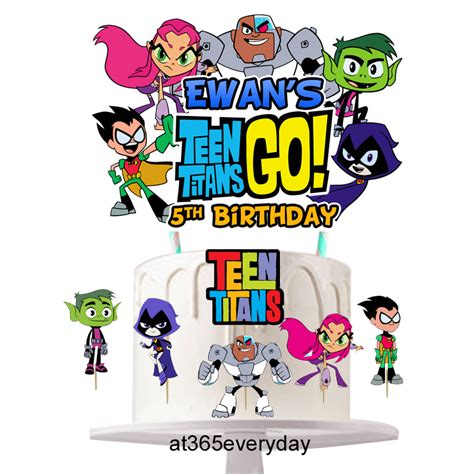 Sg Seller Teen Titans Go Cake Topper Cupcake Toppers Shopee Singapore