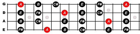 A Major Pentatonic Scale For Bass - Constantine Guitars