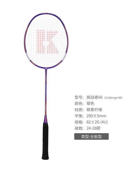 POWER CONTROL UPGRADE challenge 66(紫色)-羽毛球拍-挑战者系列-薰风体育