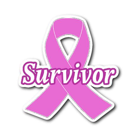 Pink Ribbon Sticker Combat Breast Cancer